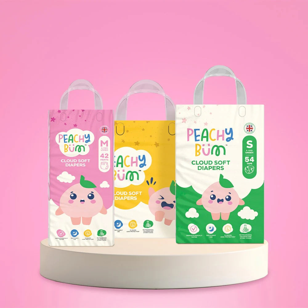 Peachy Bum Diapers - Bundle of 3 Packs