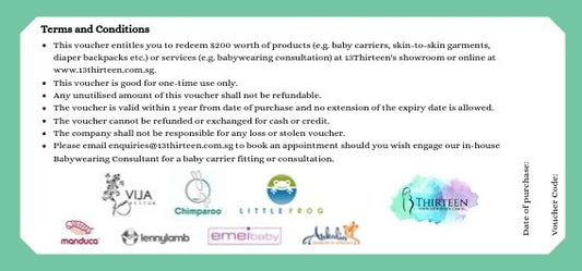 13Thirteen Gift Voucher - $200