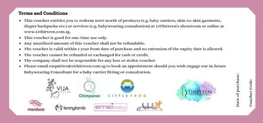 13Thirteen Gift Voucher - $100