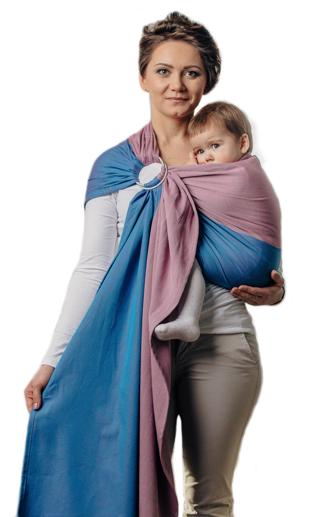 LennyLamb Basic Line Ring Sling - Broken Twill Weave (100% cotton) - Fluorite