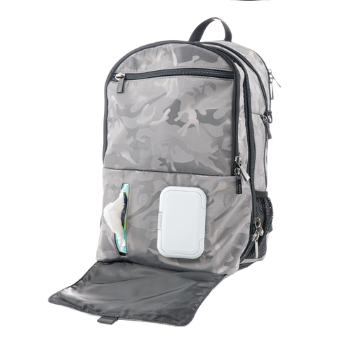 13Thirteen Diaper Backpack - Silver Camo
