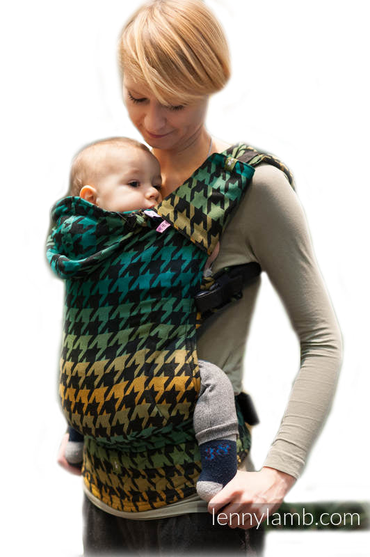 LennyLamb Toddler Carrier - Pepitka Green & Yellow (clearance)