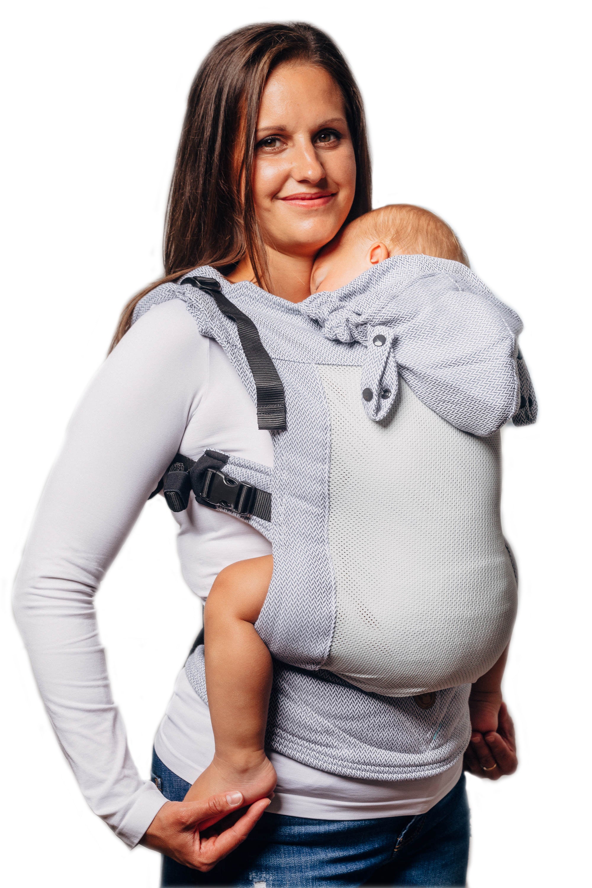 LennyGo Basic Line Ergonomic Mesh Carrier (Toddler) - Little Herringbone Grey (clearance)
