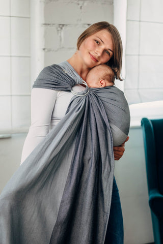 LennyLamb Basic Line Ring Sling - Broken Twill Weave (100% cotton) - Howlite