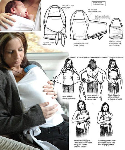 Halter Prema Wrap with Micro Fleece by VIJA Design (for Premature Babies)